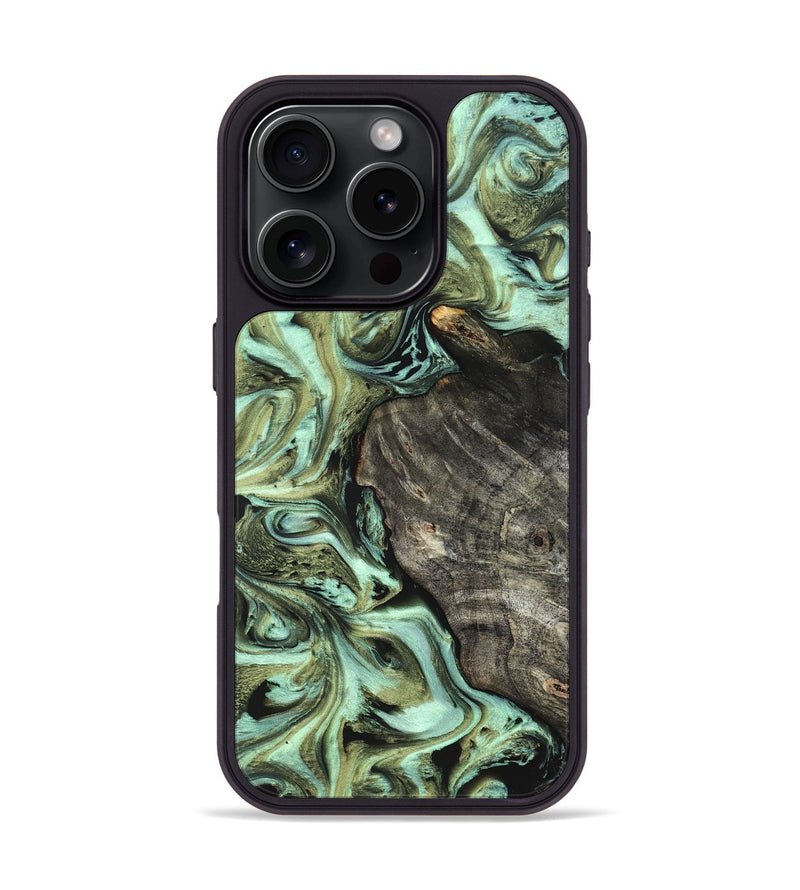 iPhone 16 Pro Wood Phone Case - Reid (Green, 819562)