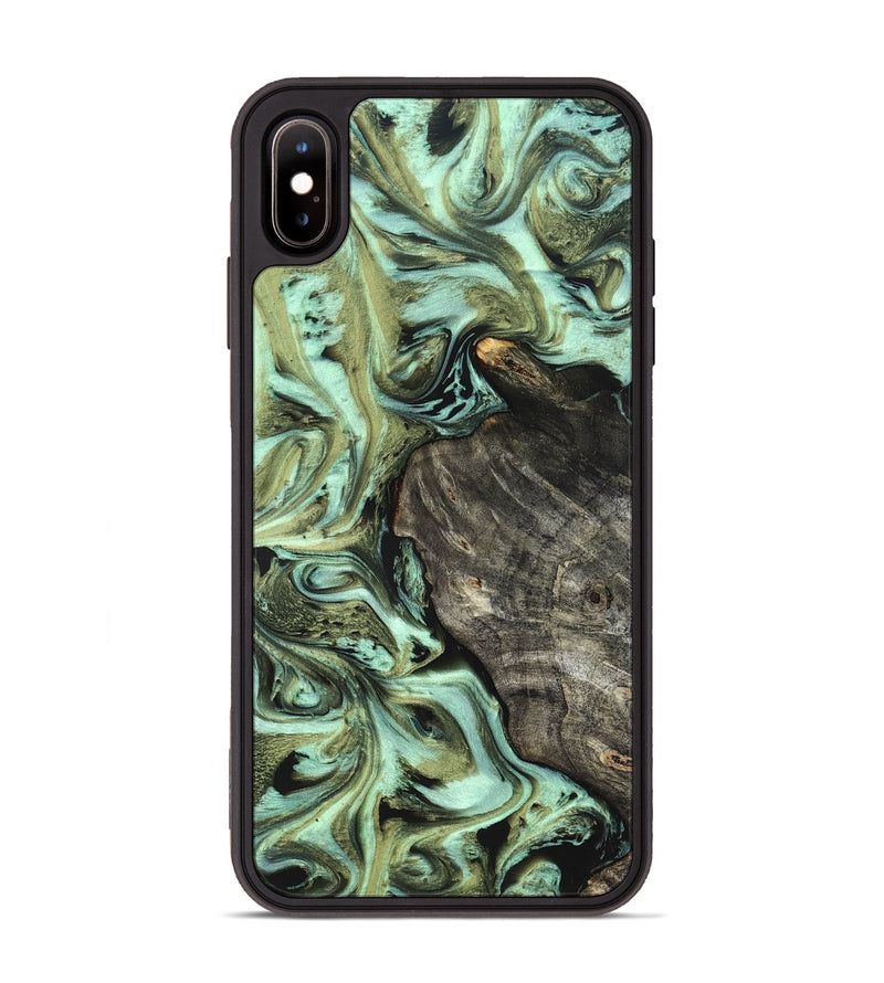 iPhone Xs Max Wood Phone Case - Reid (Green, 819562)