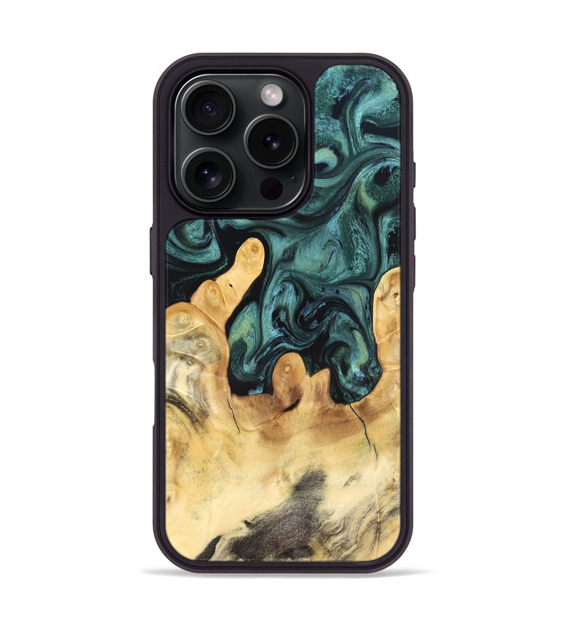 iPhone 16 Pro Wood Phone Case - Cicero (Green, 819563)
