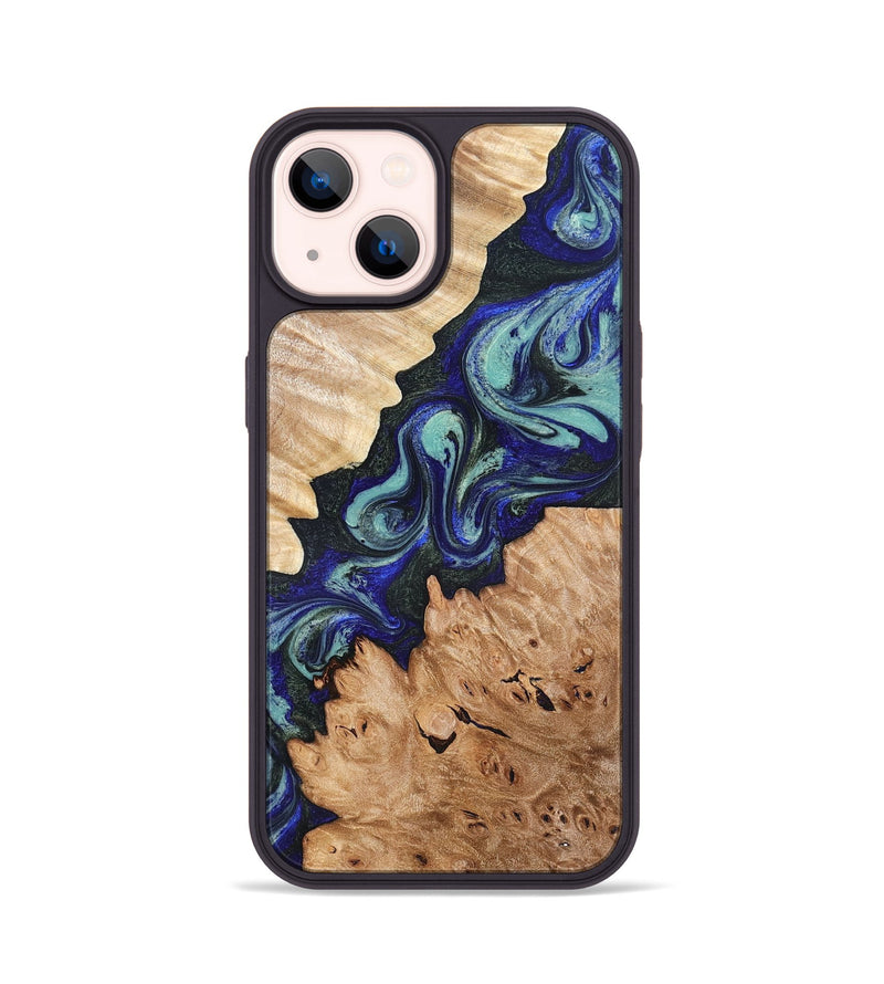 iPhone 14 Wood Phone Case - Karrie (Green, 819564)
