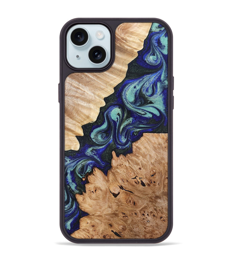 iPhone 15 Plus Wood Phone Case - Karrie (Green, 819564)
