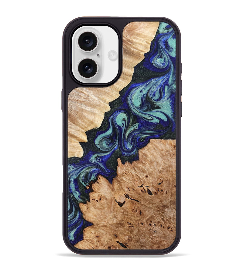 iPhone 16 Plus Wood Phone Case - Karrie (Green, 819564)