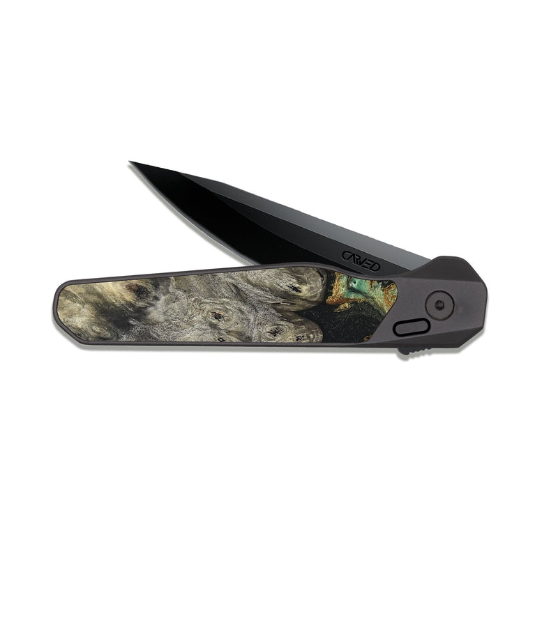 EDC Dark Slate Wood Pocket Knife - Essence (Green, 819566)