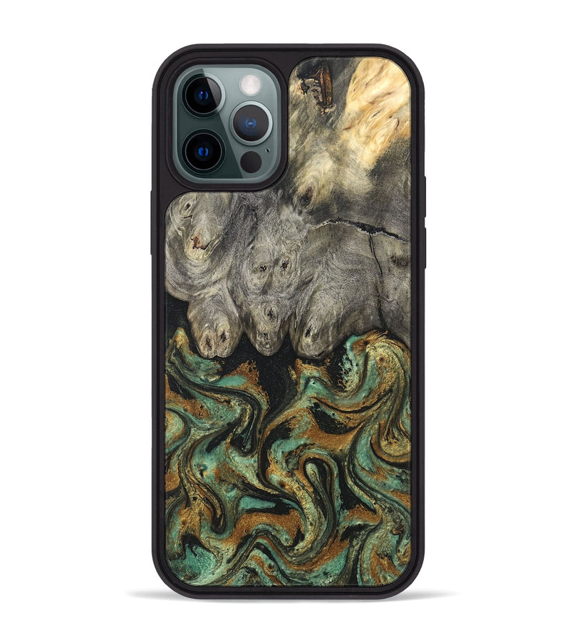 iPhone 12 Pro Max Wood Phone Case - Essence (Green, 819566)