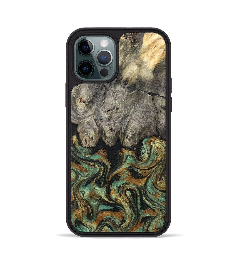 iPhone 12 Pro Wood Phone Case - Essence (Green, 819566)