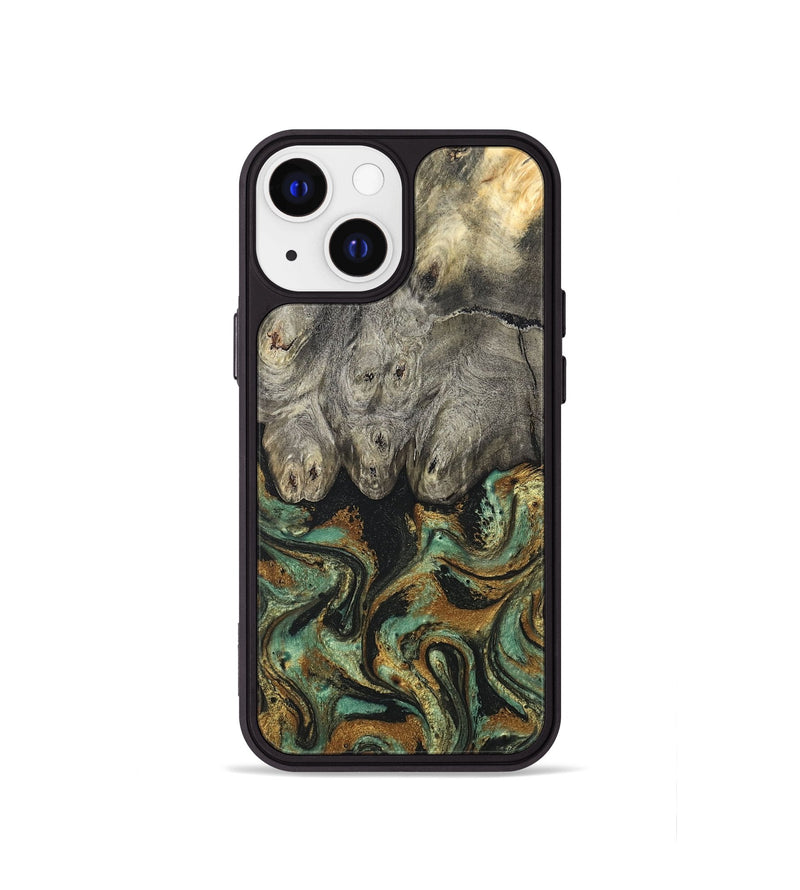 iPhone 13 mini Wood Phone Case - Essence (Green, 819566)
