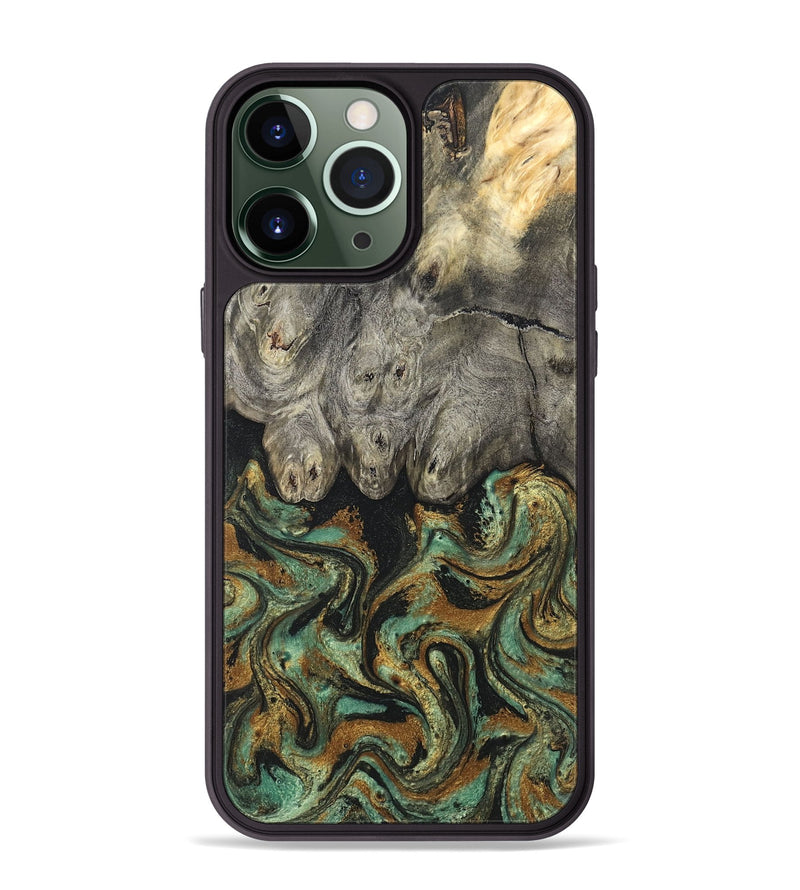 iPhone 13 Pro Max Wood Phone Case - Essence (Green, 819566)