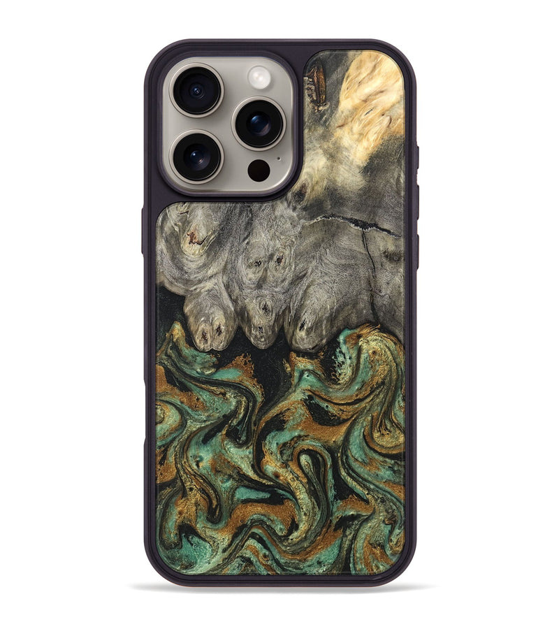 iPhone 16 Pro Max Wood Phone Case - Essence (Green, 819566)