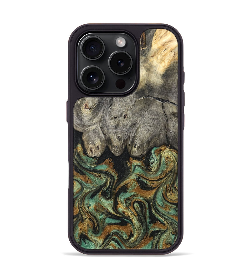iPhone 16 Pro Wood Phone Case - Essence (Green, 819566)