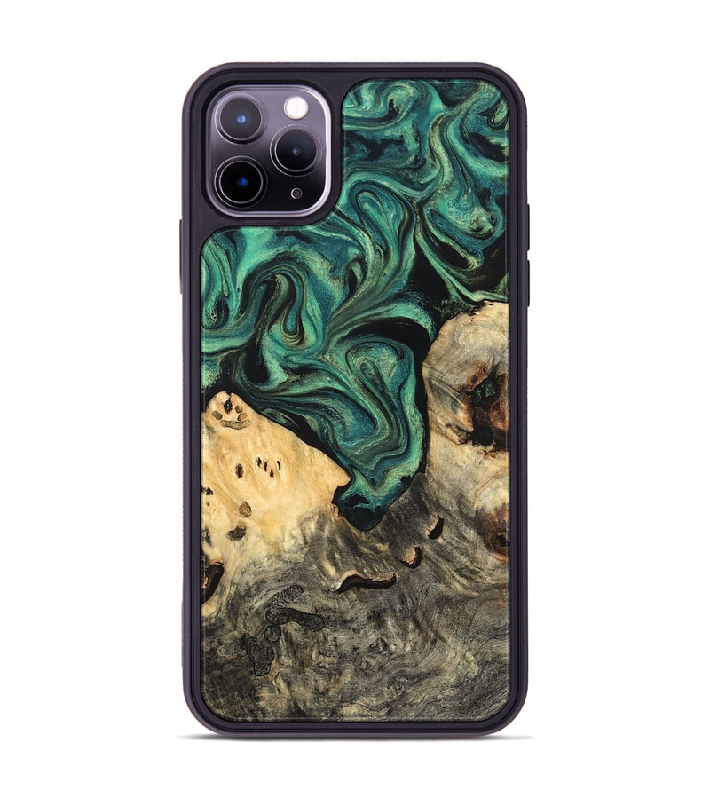 iPhone 11 Pro Max Wood Phone Case - Jazlyn (Green, 819569)