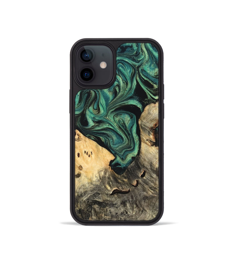 iPhone 12 mini Wood Phone Case - Jazlyn (Green, 819569)