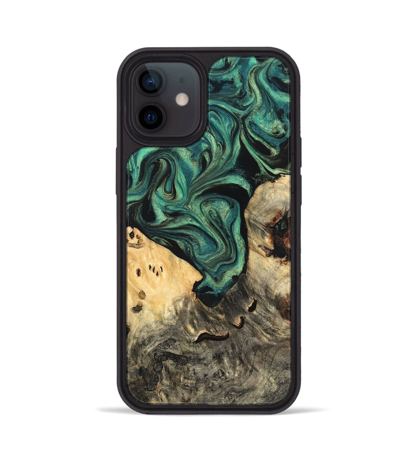 iPhone 12 Wood Phone Case - Jazlyn (Green, 819569)