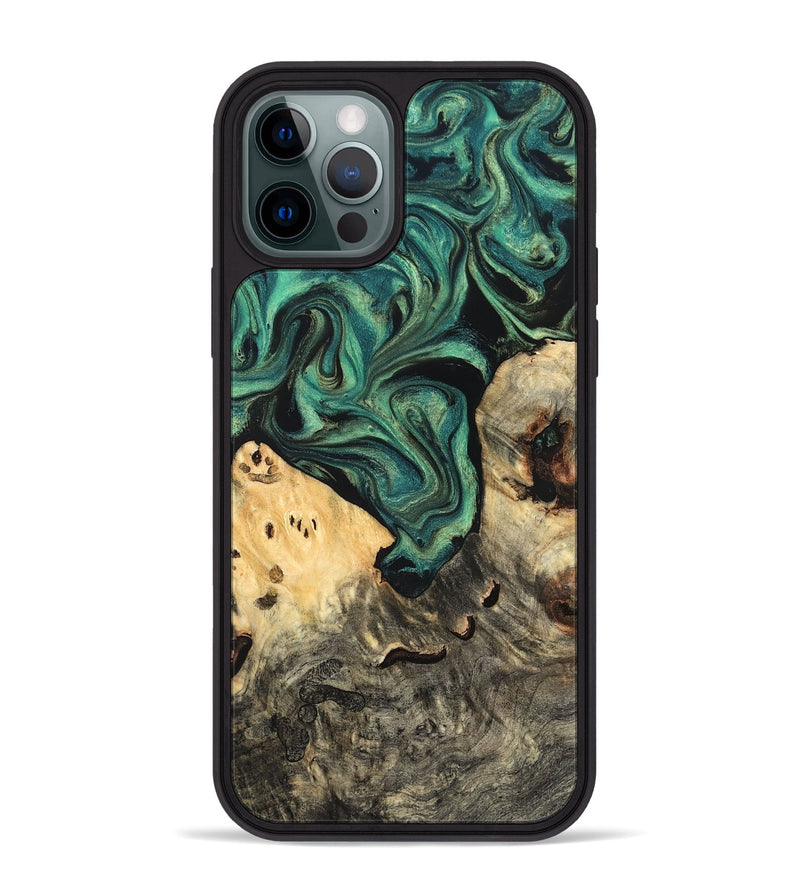 iPhone 12 Pro Max Wood Phone Case - Jazlyn (Green, 819569)