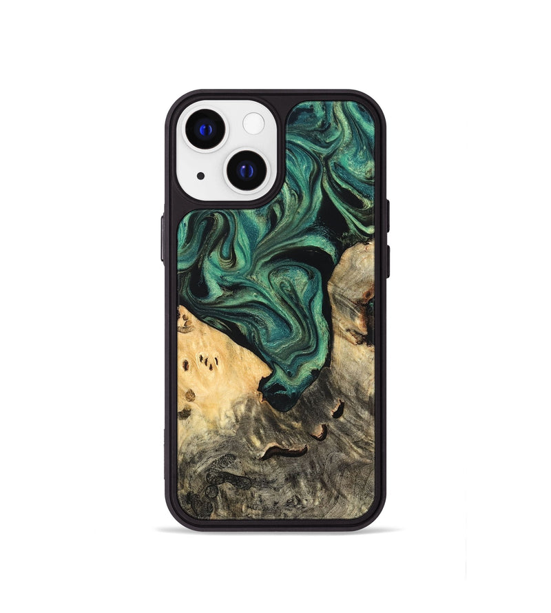 iPhone 13 mini Wood Phone Case - Jazlyn (Green, 819569)