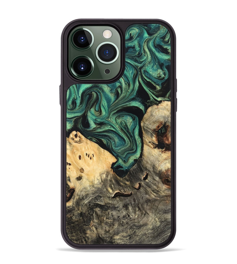 iPhone 13 Pro Max Wood Phone Case - Jazlyn (Green, 819569)