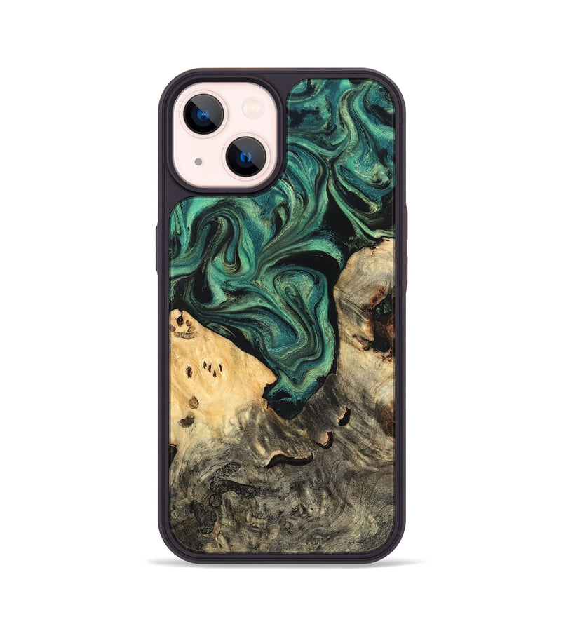 iPhone 14 Wood Phone Case - Jazlyn (Green, 819569)