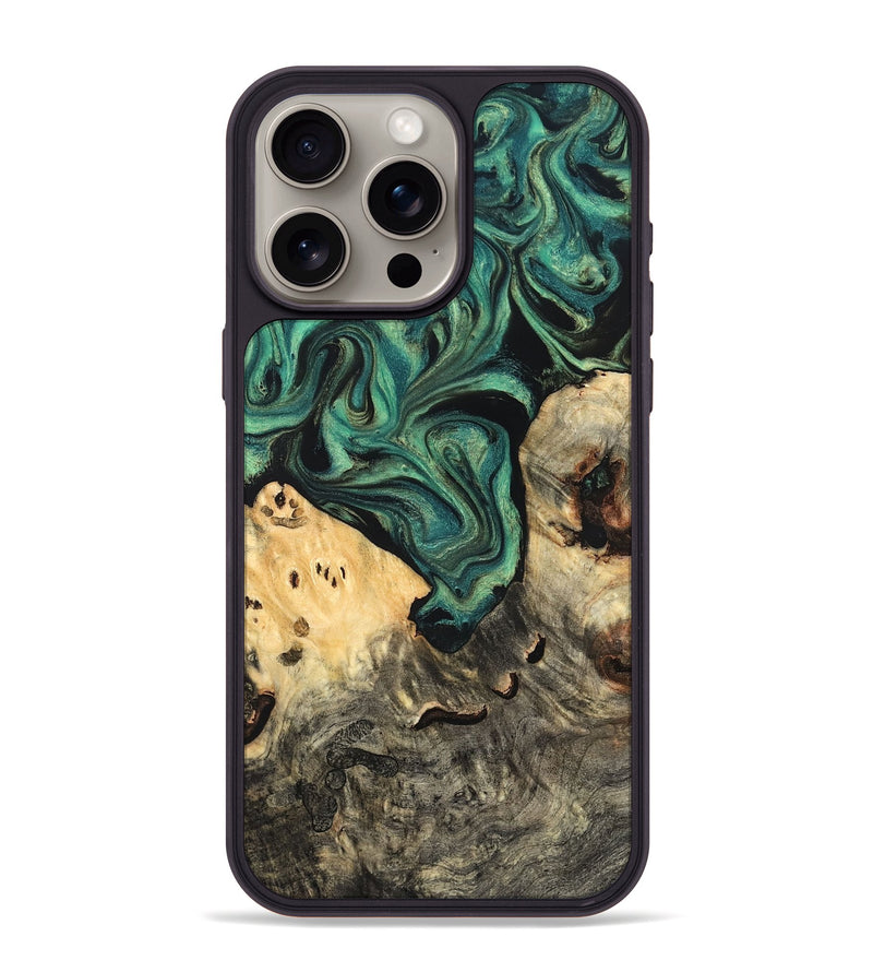 iPhone 15 Pro Max Wood Phone Case - Jazlyn (Green, 819569)