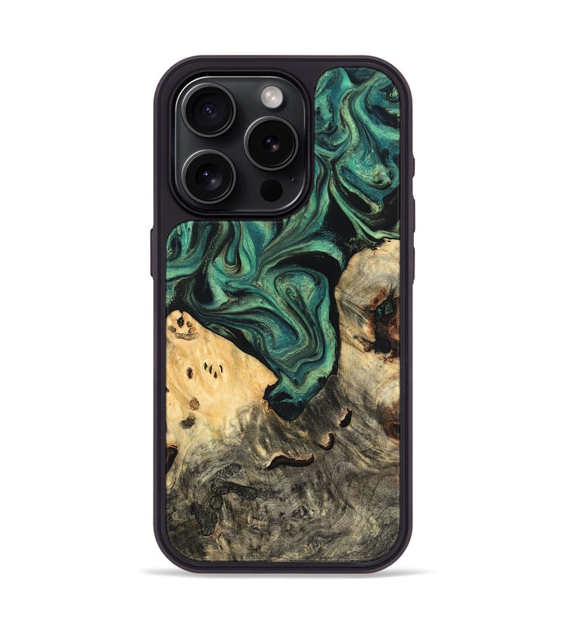 iPhone 15 Pro Wood Phone Case - Jazlyn (Green, 819569)