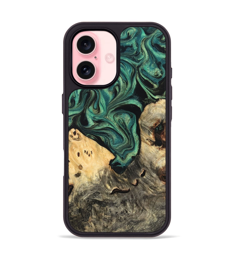 iPhone 16 Wood Phone Case - Jazlyn (Green, 819569)