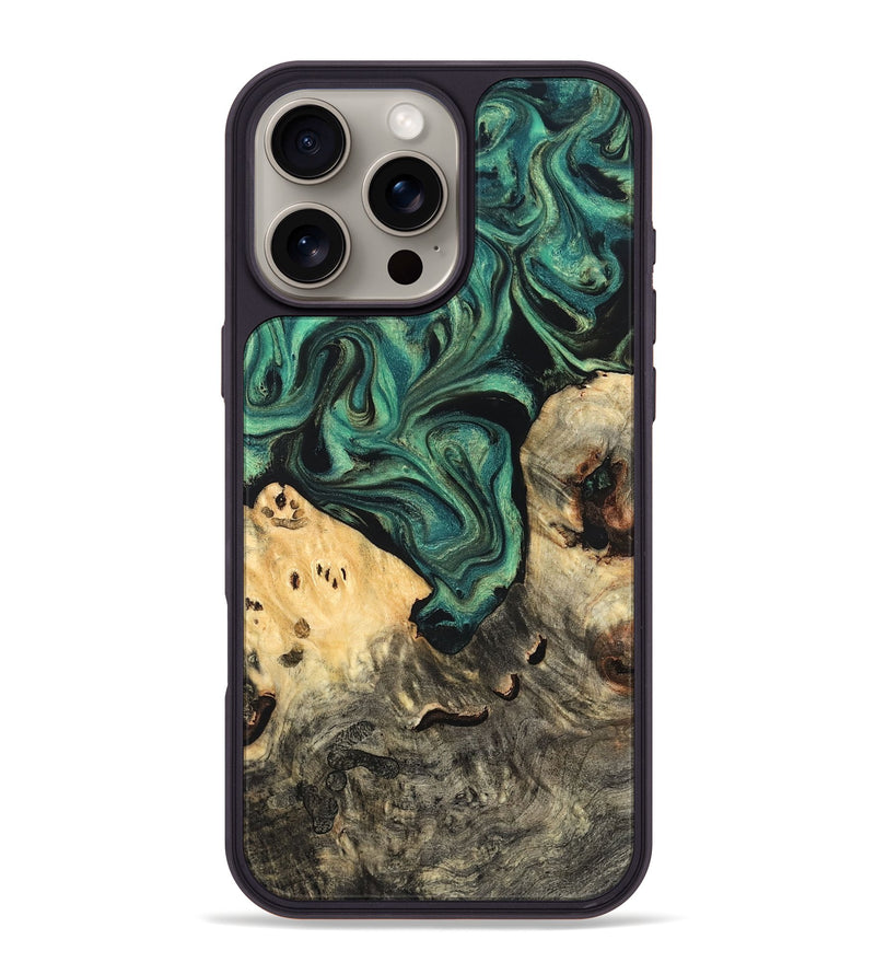 iPhone 16 Pro Max Wood Phone Case - Jazlyn (Green, 819569)