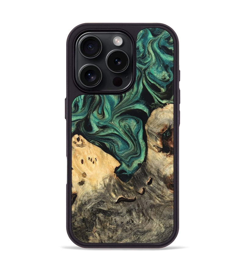 iPhone 16 Pro Wood Phone Case - Jazlyn (Green, 819569)
