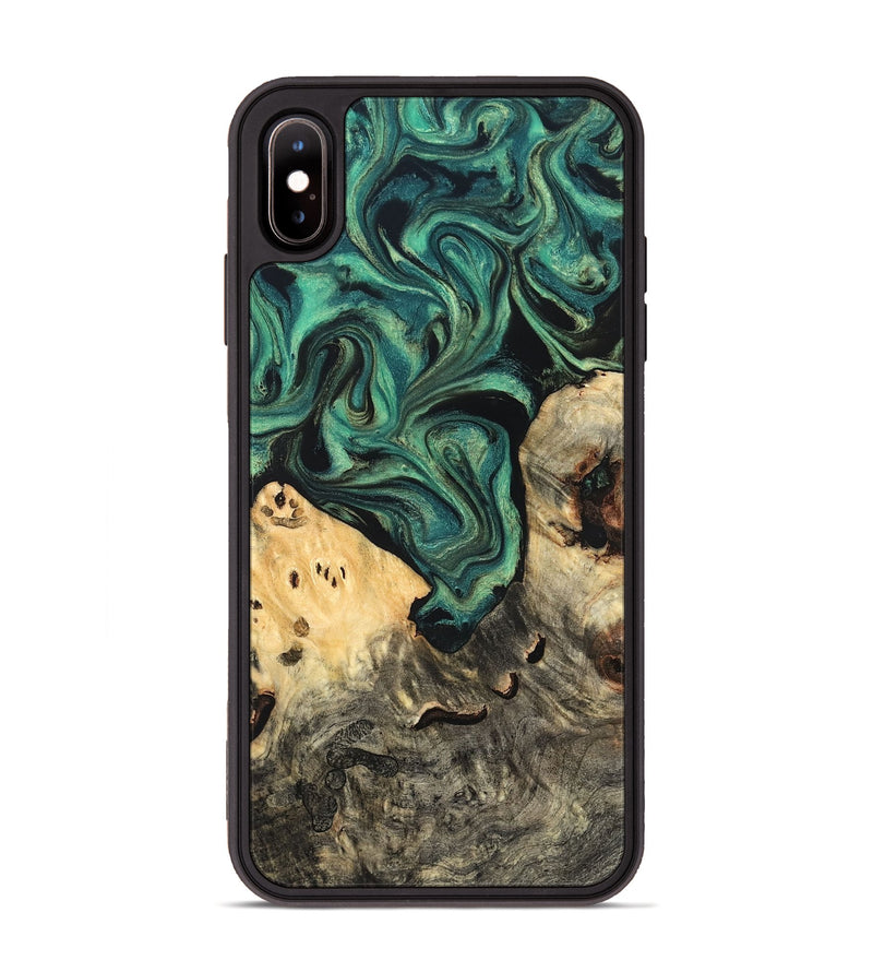 iPhone Xs Max Wood Phone Case - Jazlyn (Green, 819569)