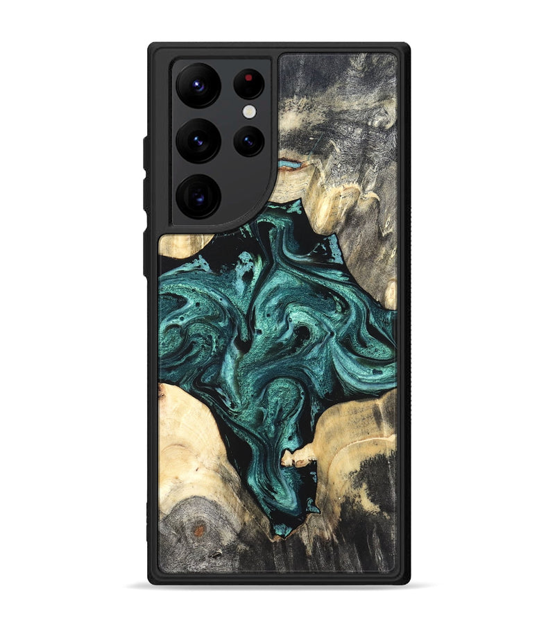 Galaxy S22 Ultra Wood Phone Case - Simone (Green, 819571)