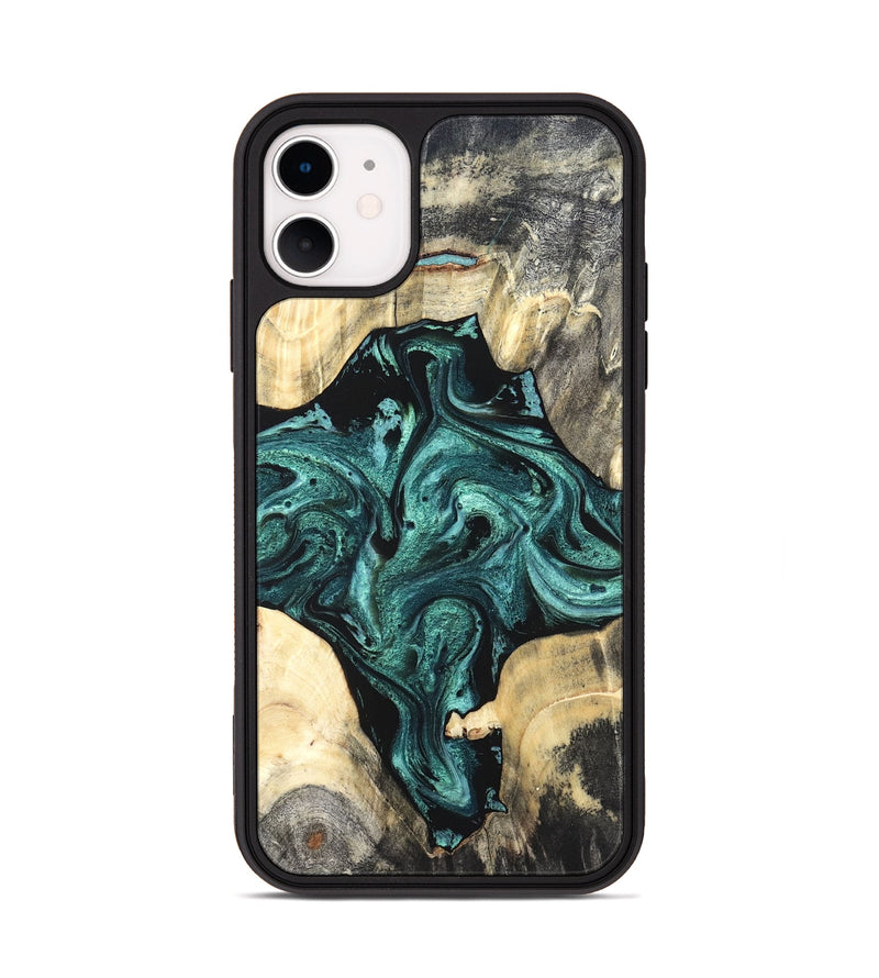 iPhone 11 Wood Phone Case - Simone (Green, 819571)