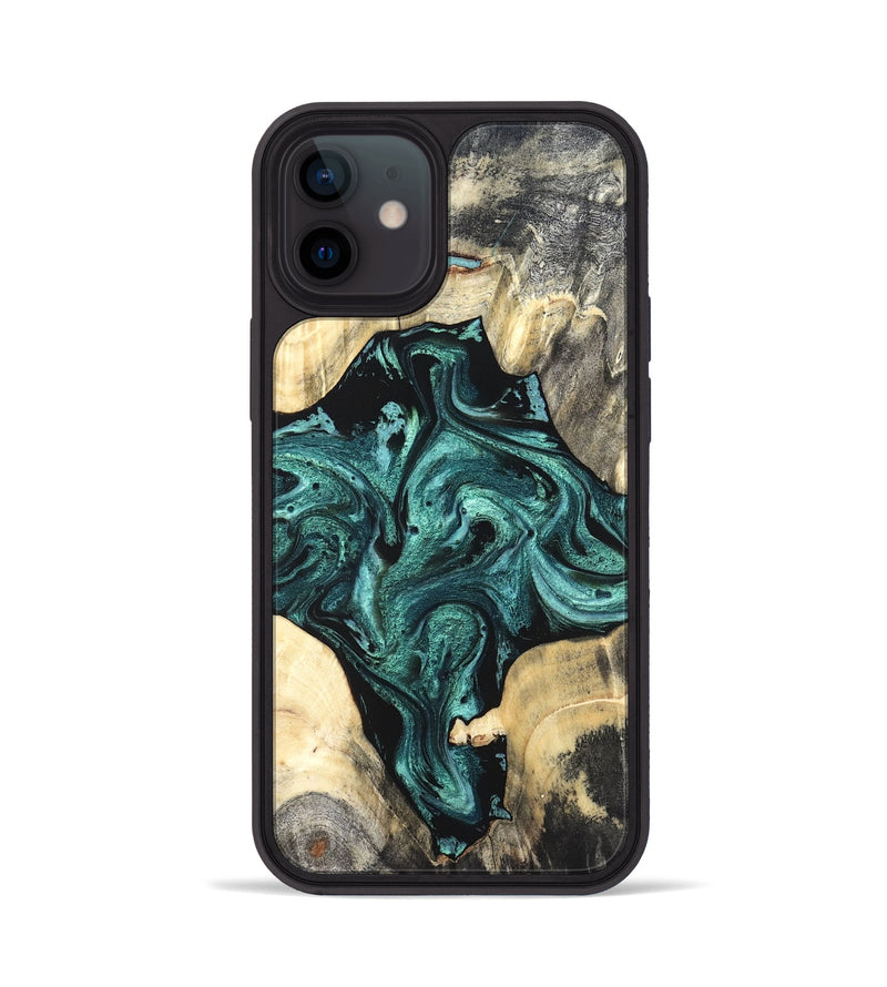 iPhone 12 Wood Phone Case - Simone (Green, 819571)