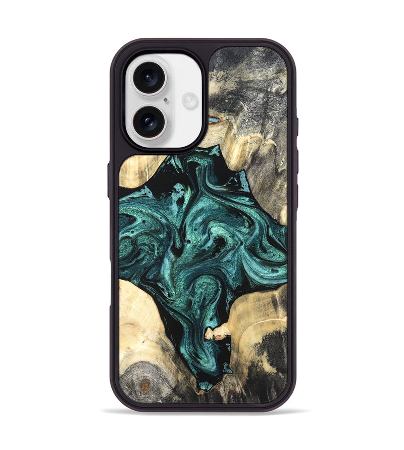 iPhone 17 Wood Phone Case - Simone (Green, 819571)