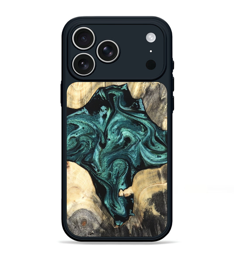 iPhone 17 Pro Max Wood Phone Case - Simone (Green, 819571)