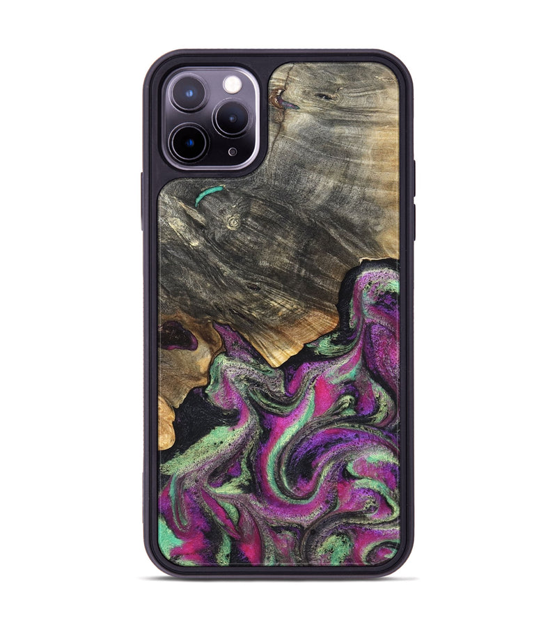 iPhone 11 Pro Max Wood Phone Case - Kisha (Green, 819572)