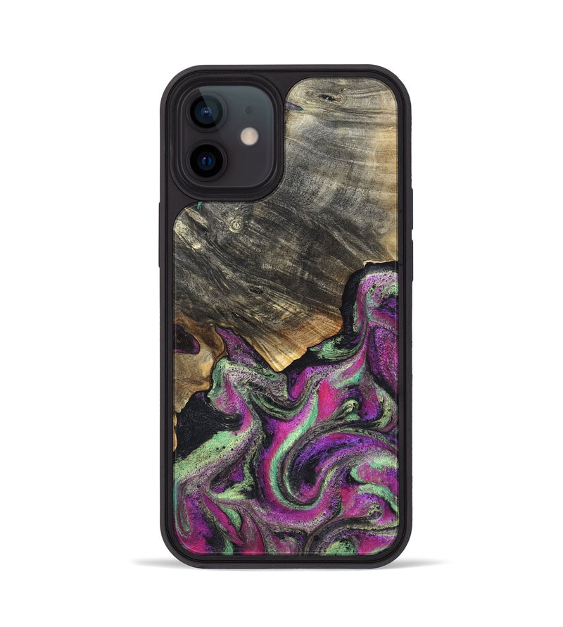 iPhone 12 Wood Phone Case - Kisha (Green, 819572)