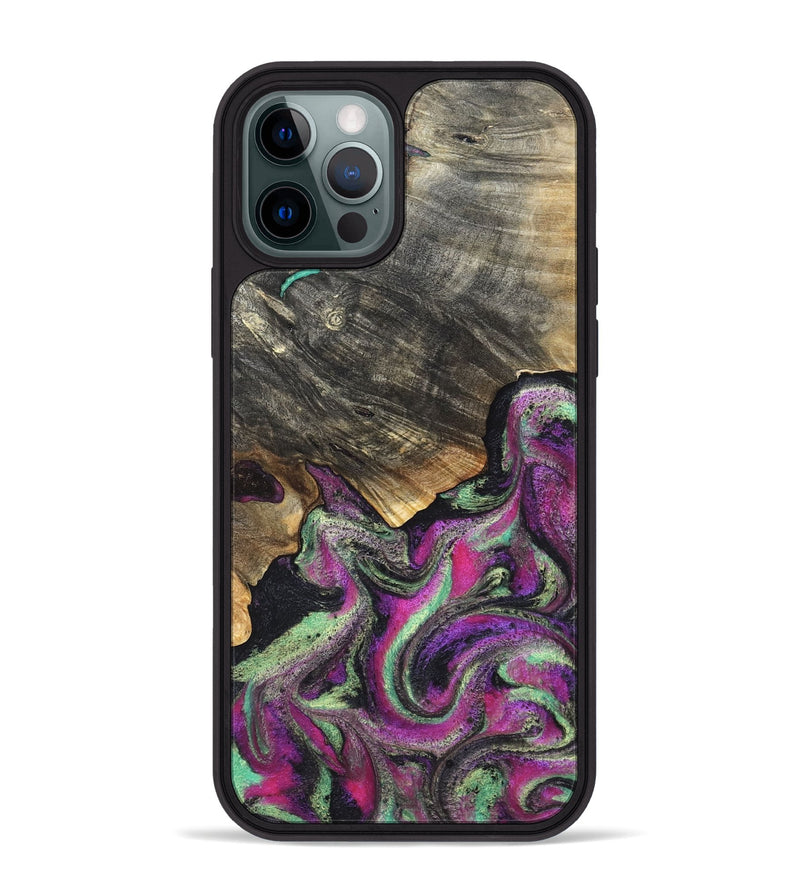 iPhone 12 Pro Max Wood Phone Case - Kisha (Green, 819572)