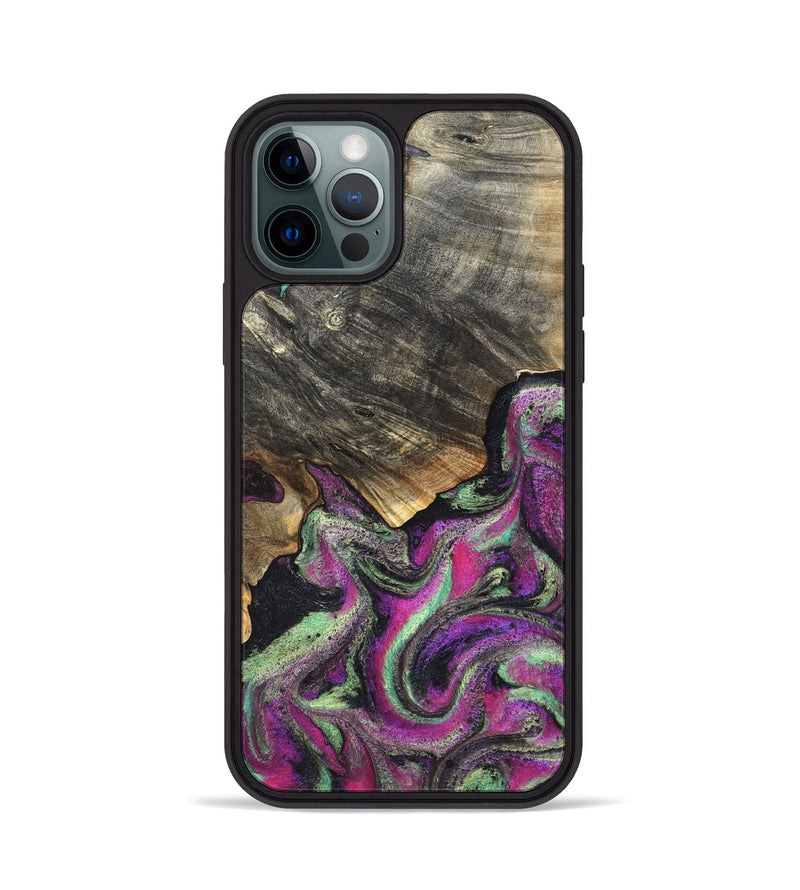 iPhone 12 Pro Wood Phone Case - Kisha (Green, 819572)