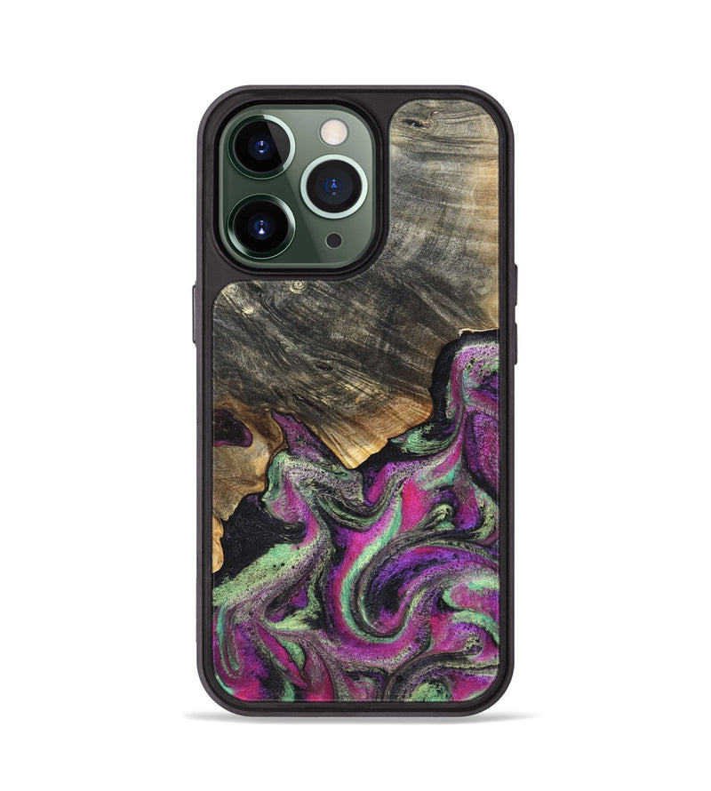 iPhone 13 Pro Wood Phone Case - Kisha (Green, 819572)