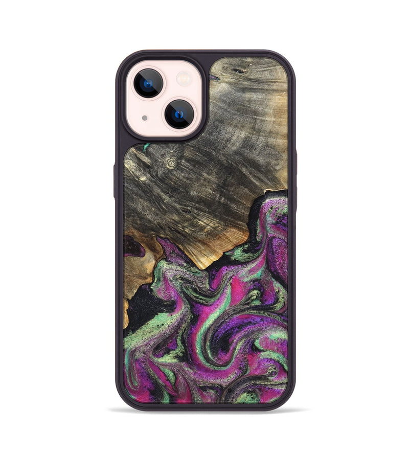 iPhone 14 Wood Phone Case - Kisha (Green, 819572)