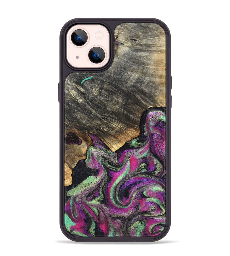 iPhone 14 Plus Wood Phone Case - Kisha (Green, 819572)