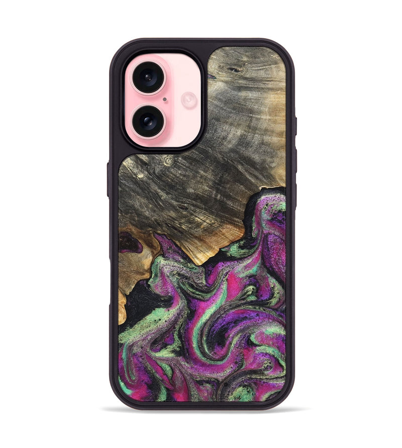 iPhone 16 Wood Phone Case - Kisha (Green, 819572)