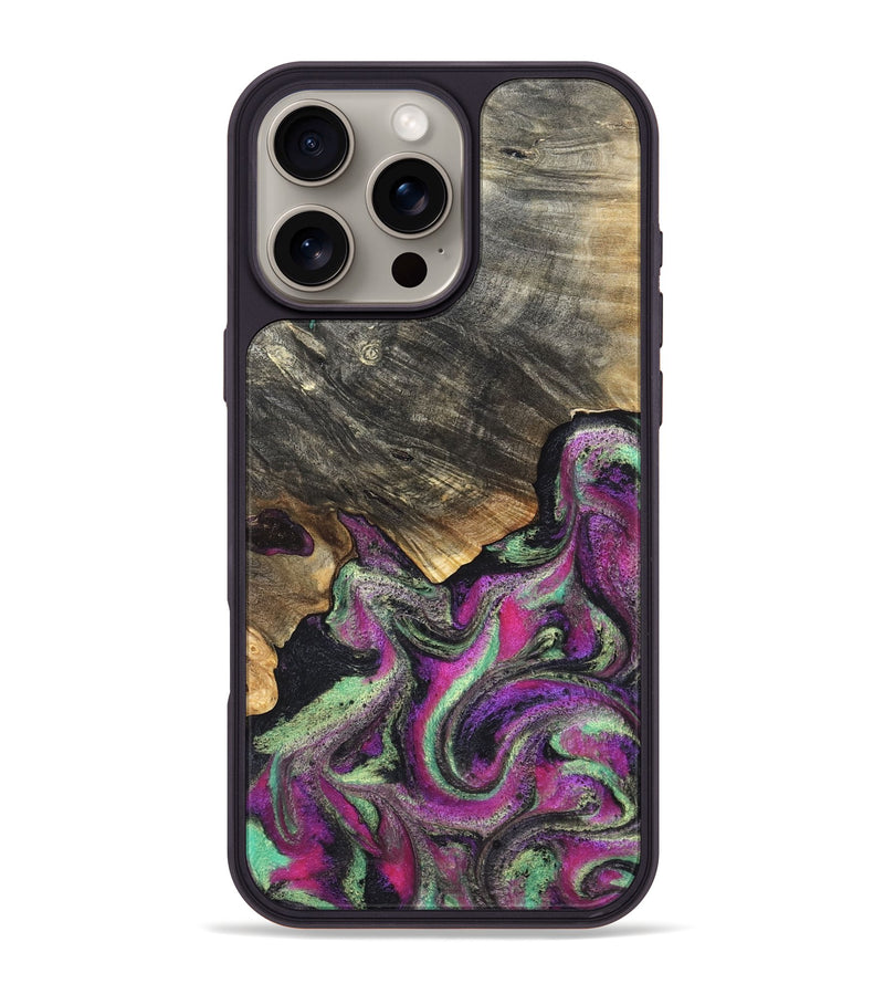 iPhone 16 Pro Max Wood Phone Case - Kisha (Green, 819572)