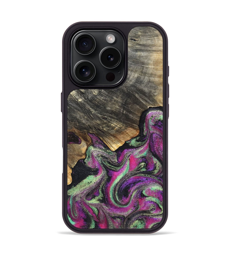 iPhone 16 Pro Wood Phone Case - Kisha (Green, 819572)