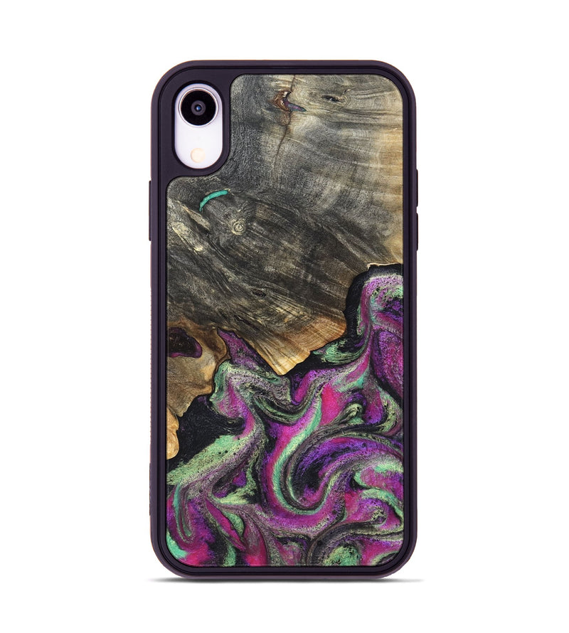 iPhone Xr Wood Phone Case - Kisha (Green, 819572)