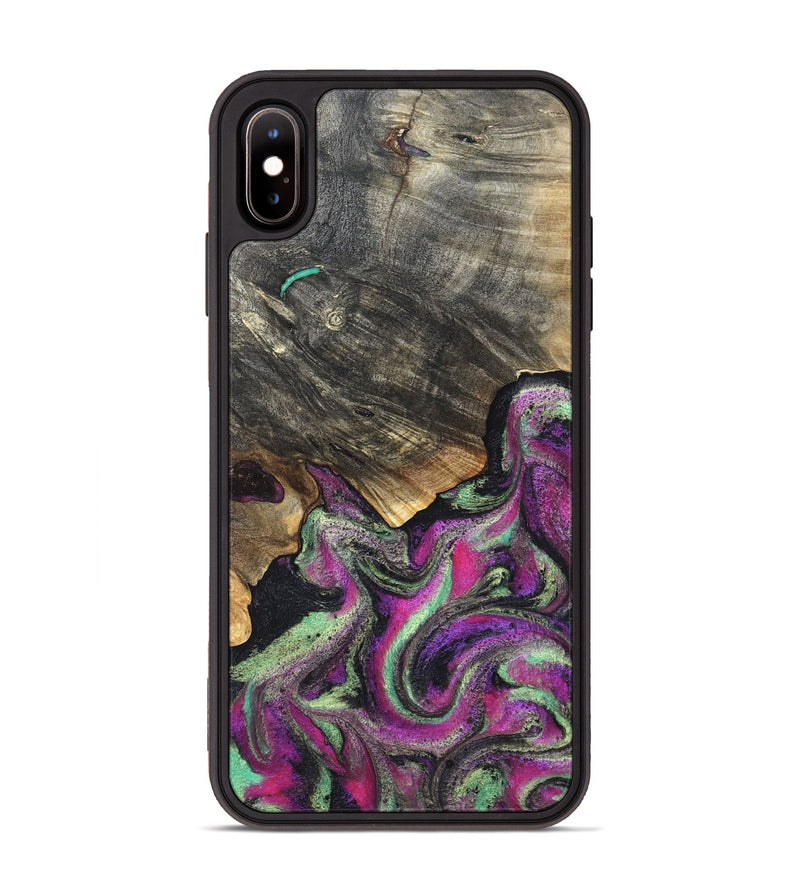 iPhone Xs Max Wood Phone Case - Kisha (Green, 819572)