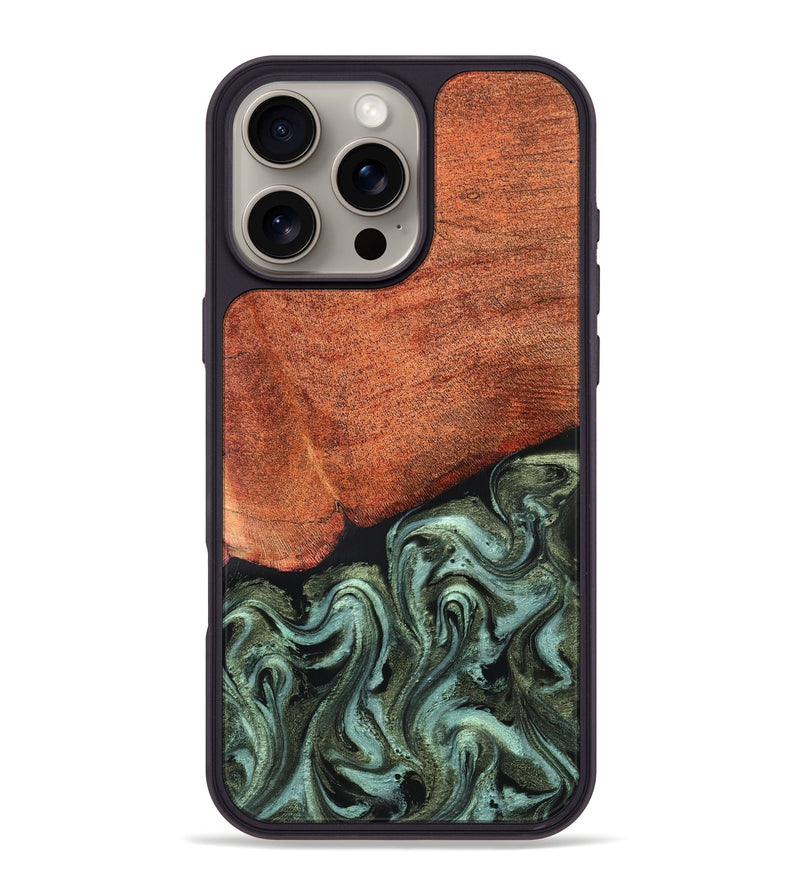 iPhone 16 Pro Max Wood Phone Case - Jewel (Green, 819573)