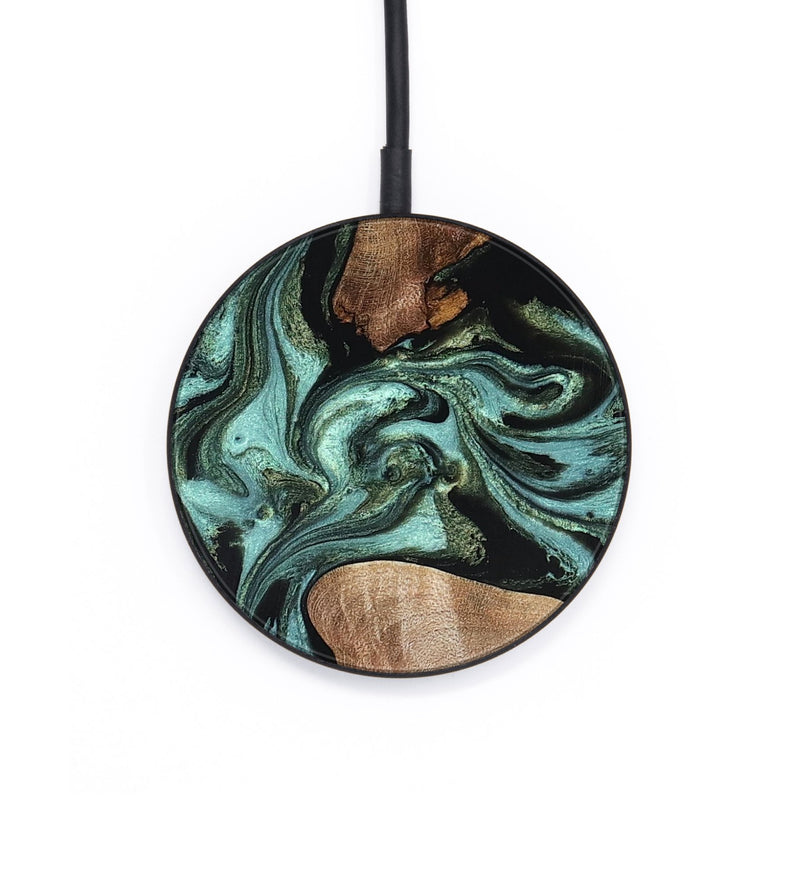 Circle Wood Wireless Charger - Hanna (Green, 819575)
