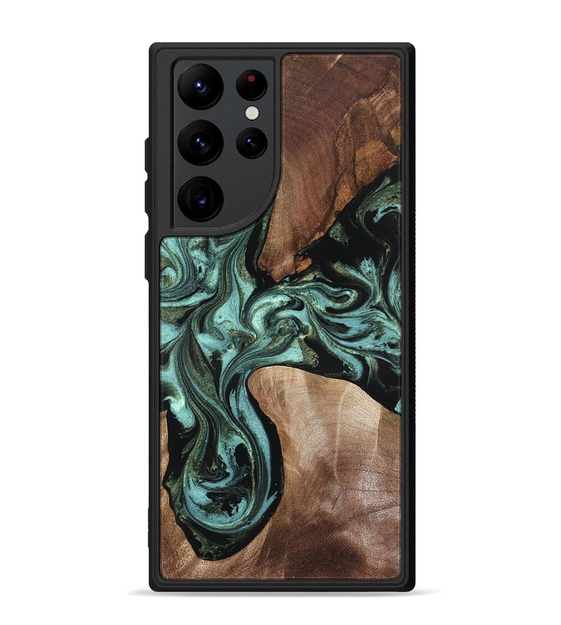 Galaxy S22 Ultra Wood Phone Case - Hanna (Green, 819575)