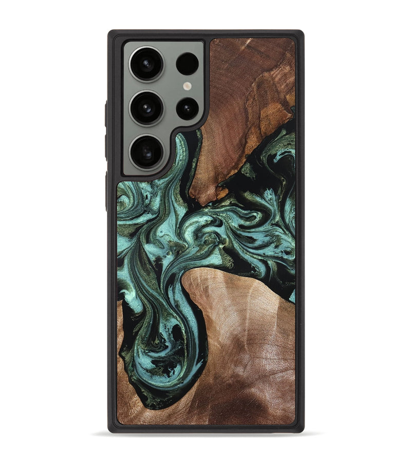 Galaxy S23 Ultra Wood Phone Case - Hanna (Green, 819575)
