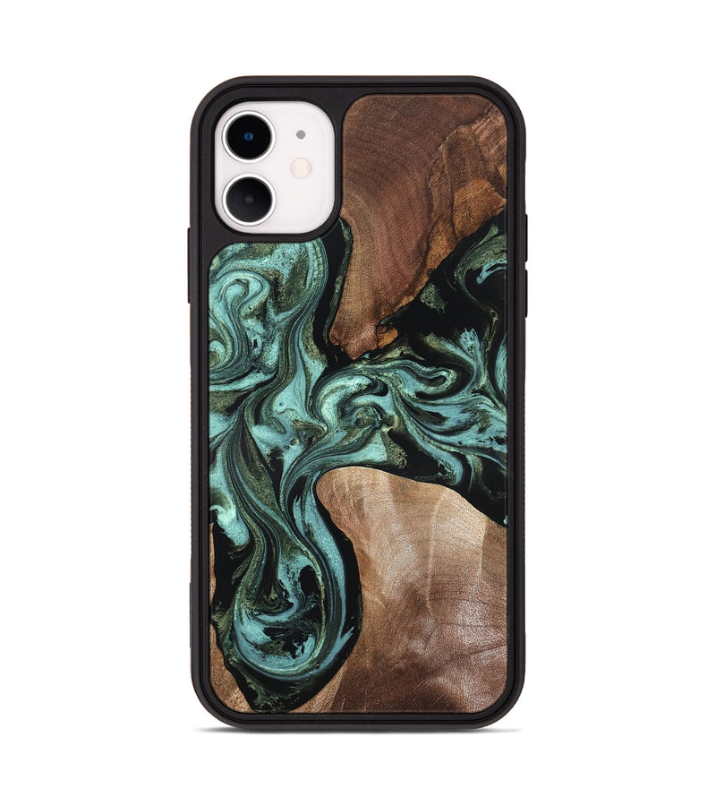 iPhone 11 Wood Phone Case - Hanna (Green, 819575)