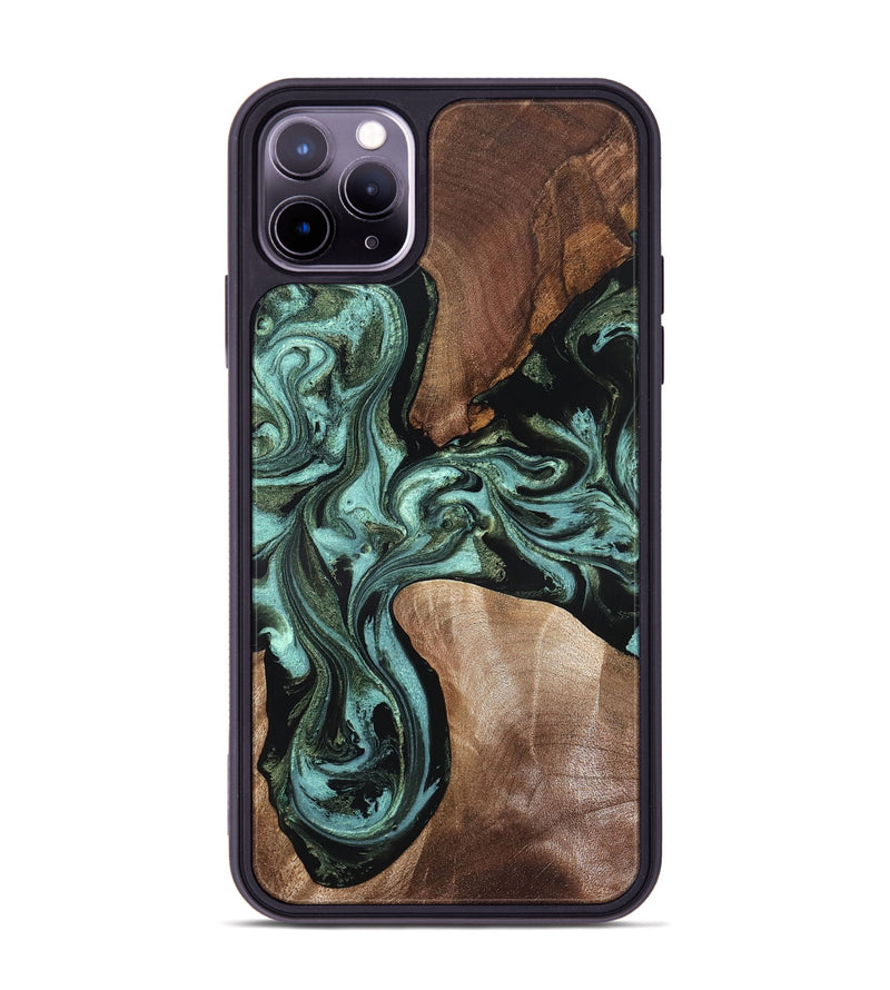 iPhone 11 Pro Max Wood Phone Case - Hanna (Green, 819575)