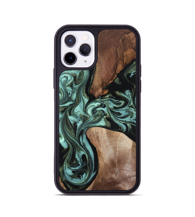 iPhone 11 Pro Wood Phone Case - Hanna (Green, 819575)